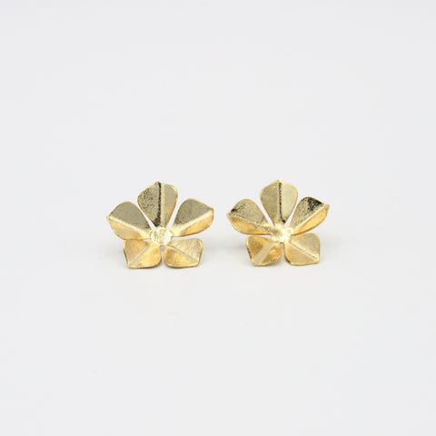 Golden Flowers Studs Earrings