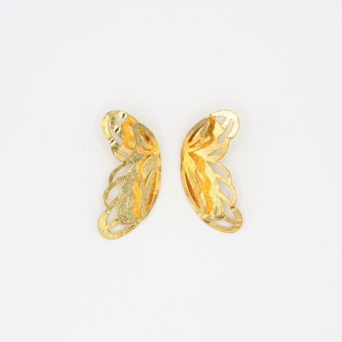 Golden Butterfly Pose Studs Earrings