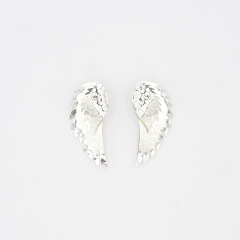 Silver-Tone Angel´S Wings Studs Earrings