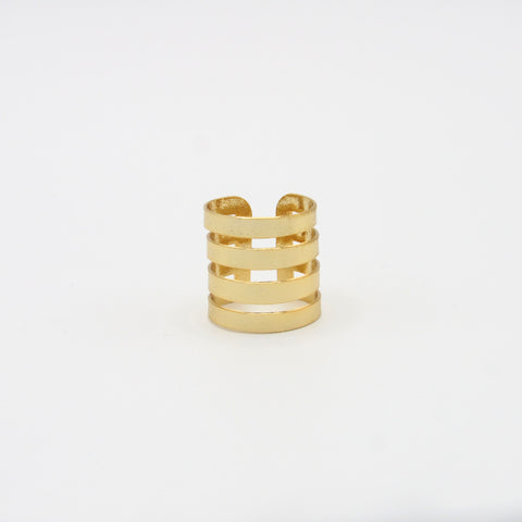 Golden Triple Line Ring