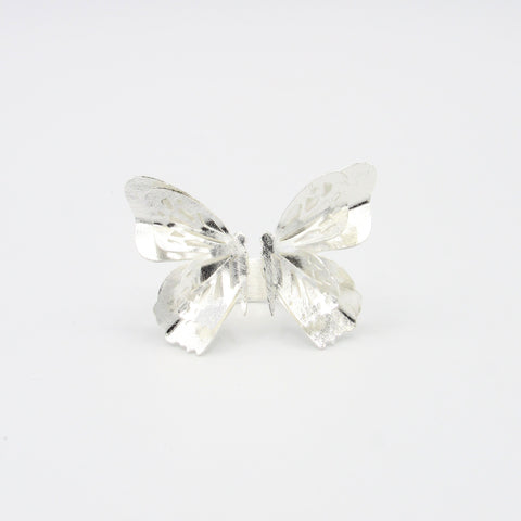 Half Butterfly Ring Silver-Tone