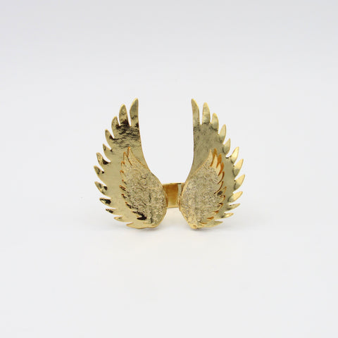 Golden Angel Wings Ring