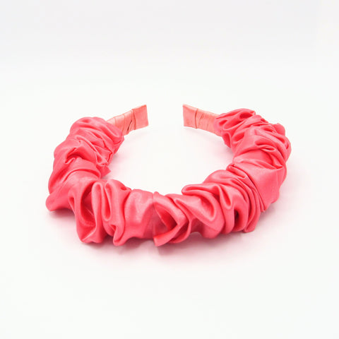 Fuchsia Fuchsia Satin Fabric Headband