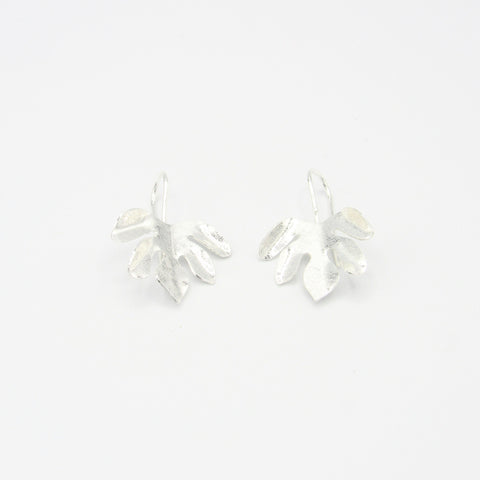 Five Leaves Mini Silver-Tone Drop Earrings