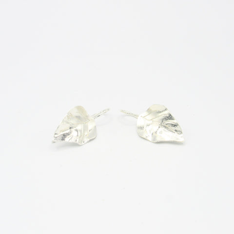 Leaves Mini Silver-Tone Drop Earrings