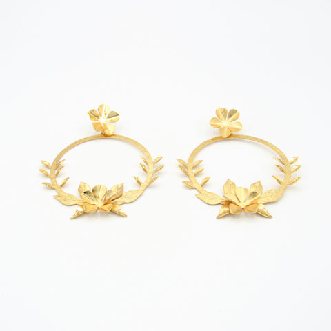 Spring Hoops Golden Earrings