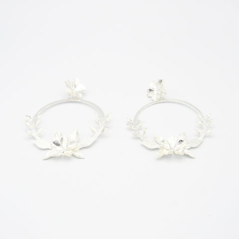 Spring Hoops Silver-Tone Earrings