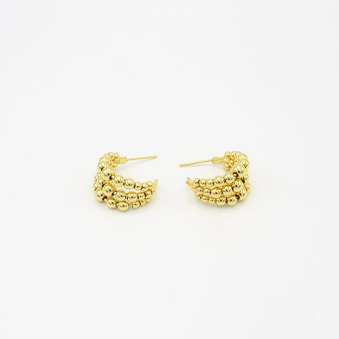 Pellets Golden Hoops Earrings