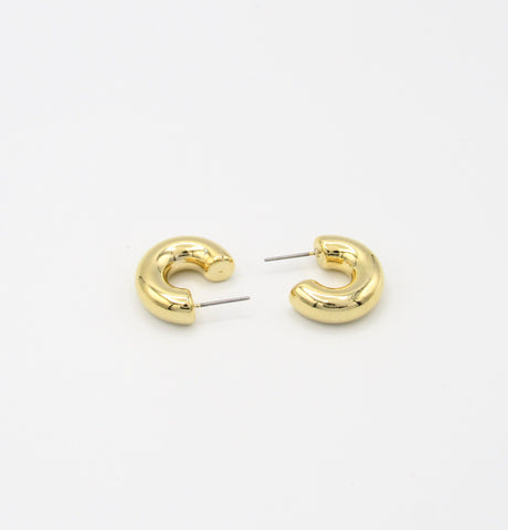 Smooth Golden Hoops Earrings