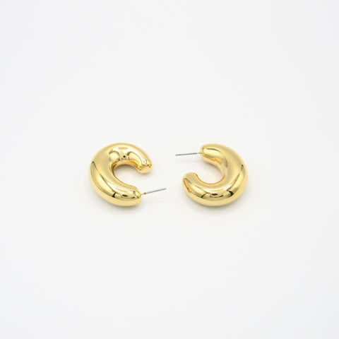 Irregular Golden Hoops Earrings