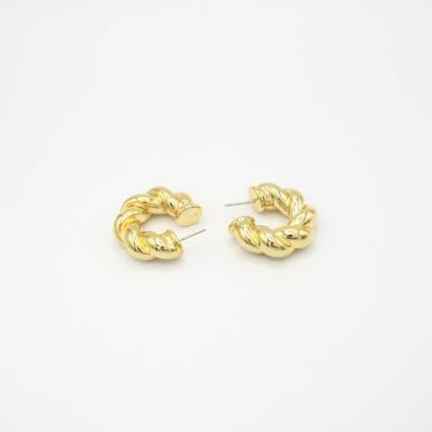 Spirals Golden Hoops Earrings