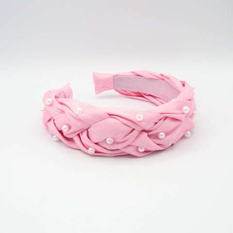 Pink Braided Headband