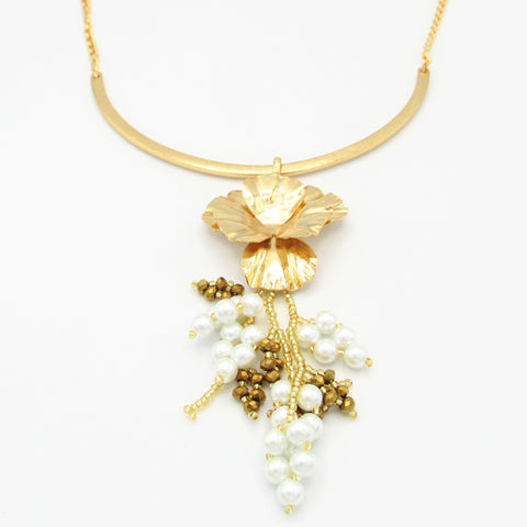 Flower Woven Golden Necklace