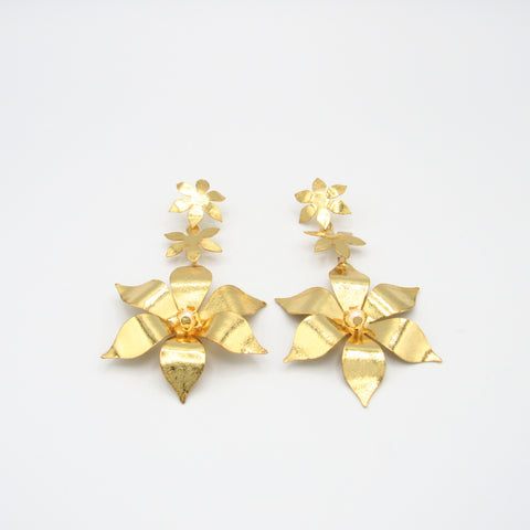 Pearl Spring Golden Earrings