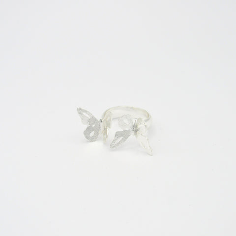 Butterfly Silver-tone Ring