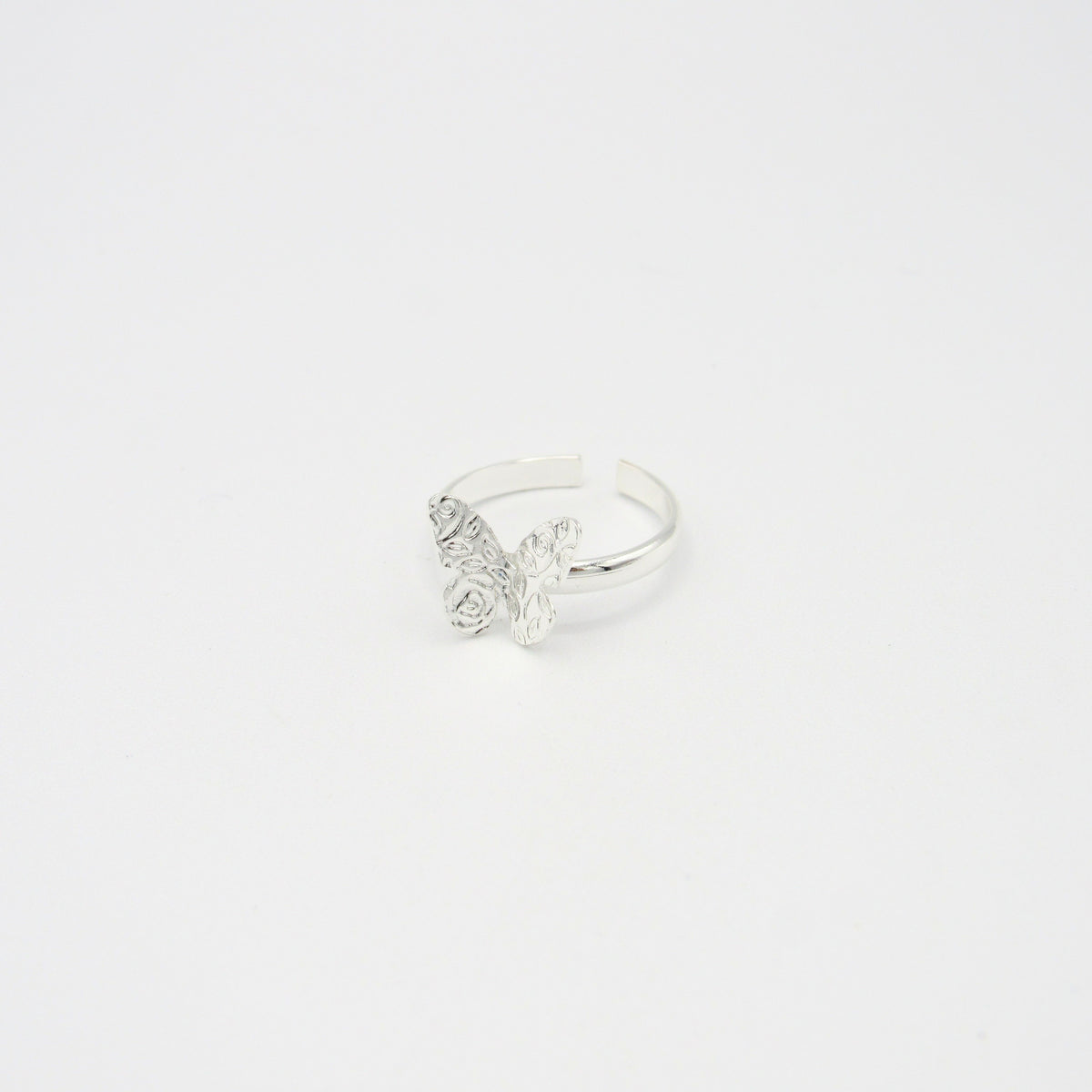 Mini Butterfly Silver-Tone Ring