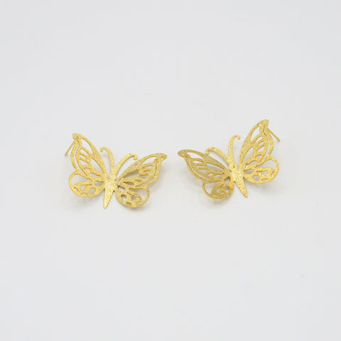 Spring Butterfly Golden Studs Earrings