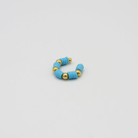 Golden Pellets Blue Ear Cuff