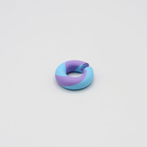 Blue-Violet Clay Ear Cuff