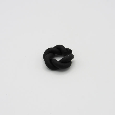 Black Braided Clay Ear Cuff