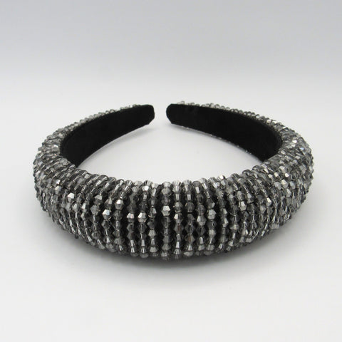 Gray Crystals Headband