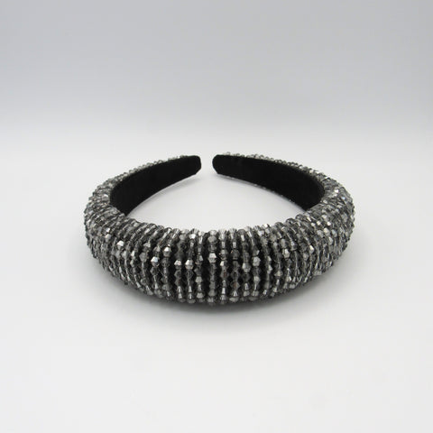 Gray Crystals Headband