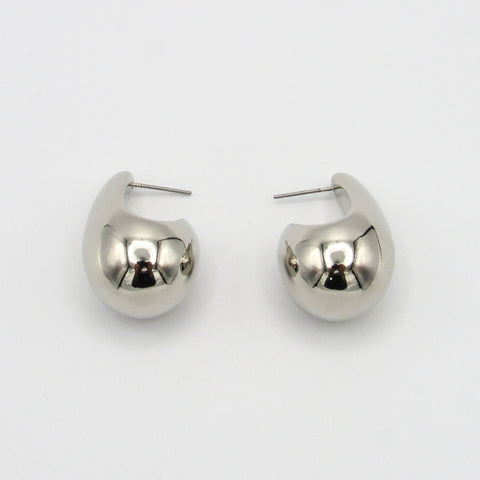 Irregular Silver-Tone Studs Earrings