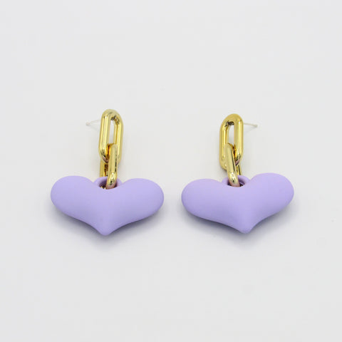 Heart Violet Earrings