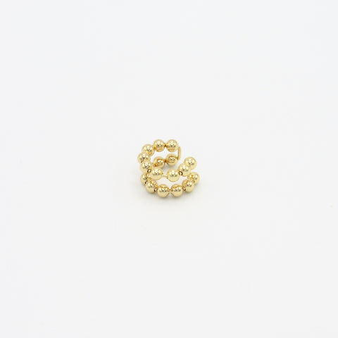 Spheres Golden Ear Cuff