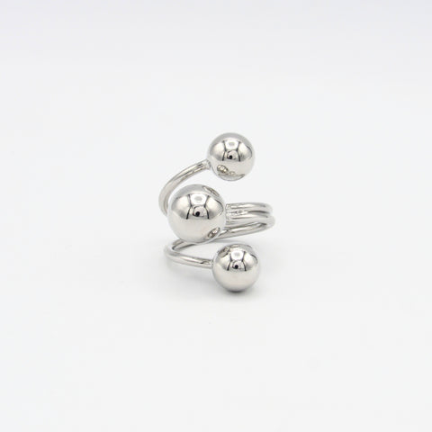 Spheres Silver-Tone Ring