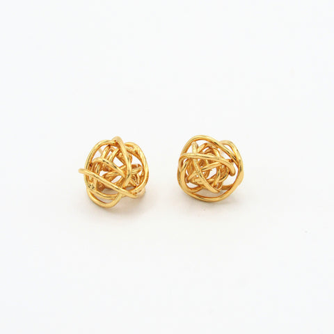 Creeper Golden Studs Earrings