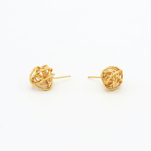 Creeper Golden Studs Earrings