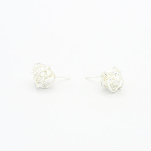 Creeper Silver-Tone Studs Earrings