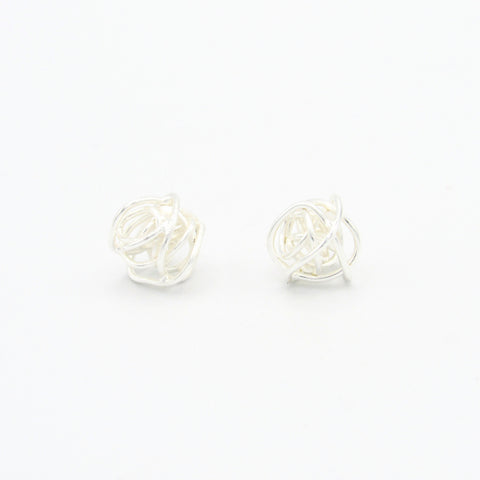 Creeper Silver-Tone Studs Earrings