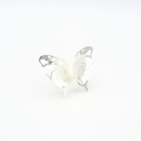 Butterflies Silver-Tone Ring