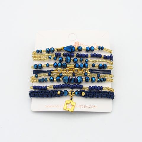 Dark Blue Musa Bracelets Set