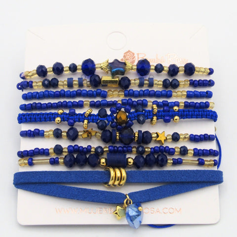 Blue Musa Bracelets Set