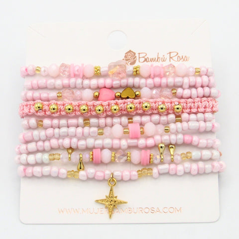 Pink Musa Bracelets Set