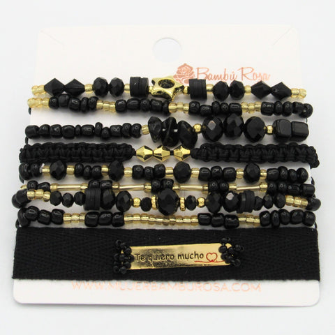 Woven Black Musa Bracelets Set