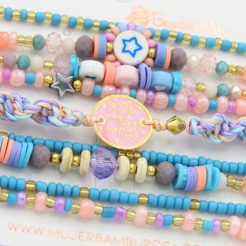 Light Colors Musa Bracelets Set