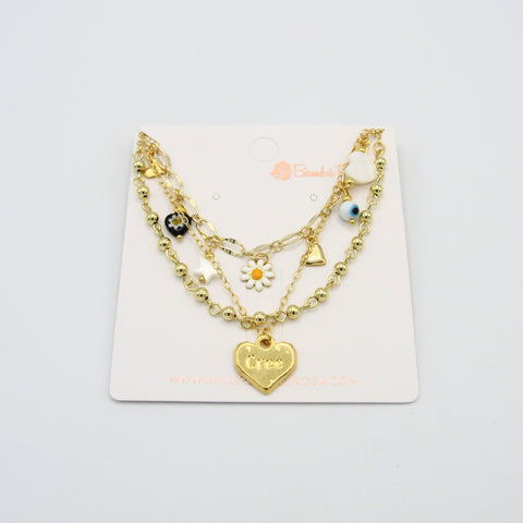 Heart Golden Chains Necklace