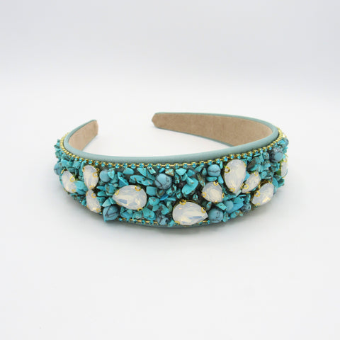 Stones And Crystals Turquoise Headband