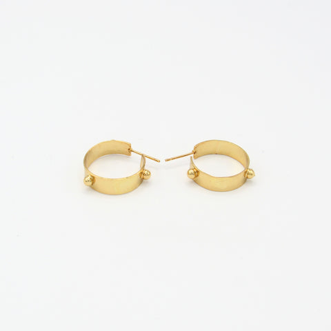 Balls Golden Hoops Earrings