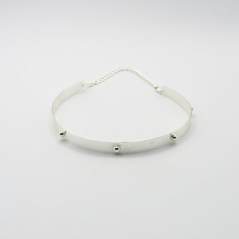 Balls Silver-Tone Choker Necklace