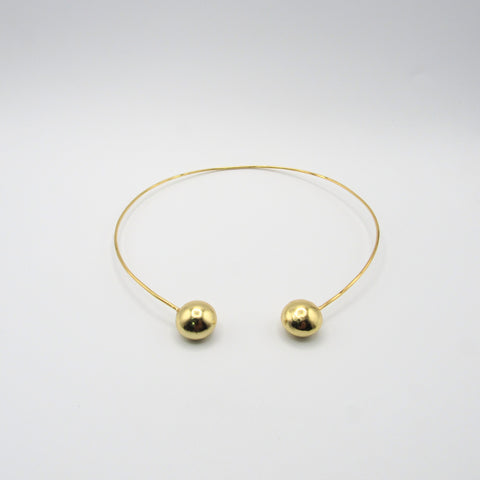 Ovals Golden Choker Necklace