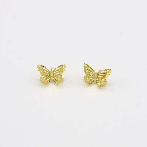 Butterflies Studs Earrings Connection Golden