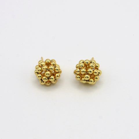 Spheres Stud Earrings Connection Golden