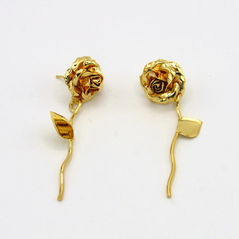 Roses Earrings Connection Golden