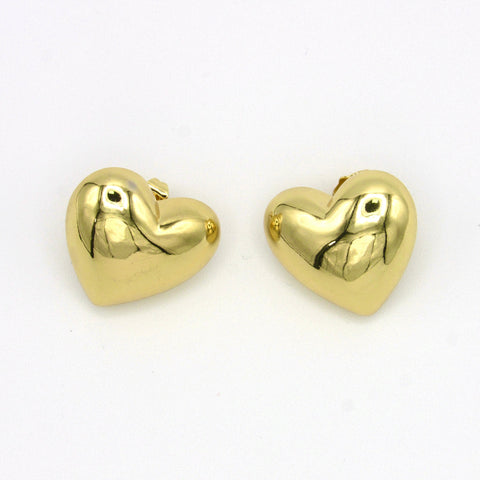 Hearts Big Studs Earrings Connection Golden