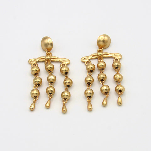 Chandeliers Earrings Connection Golden